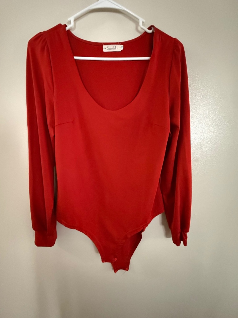 Medium women’s Spadehill dark orange long sleeved bodysuit